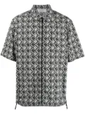 Marine Serre Zephyr diamond-pattern moon shirt - Black
