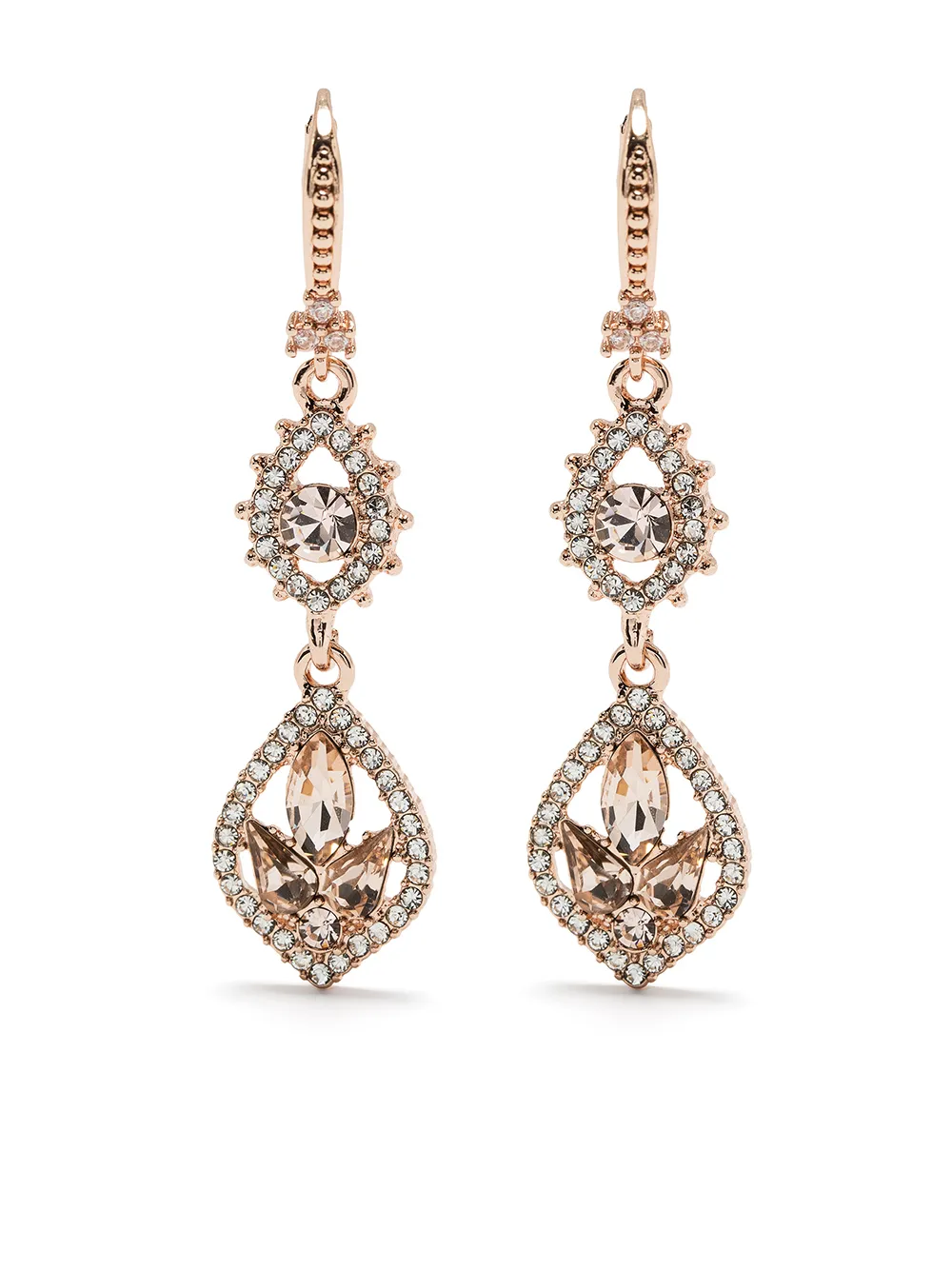 Marchesa Notte crystal pear drop earrings | Gold | Image 1