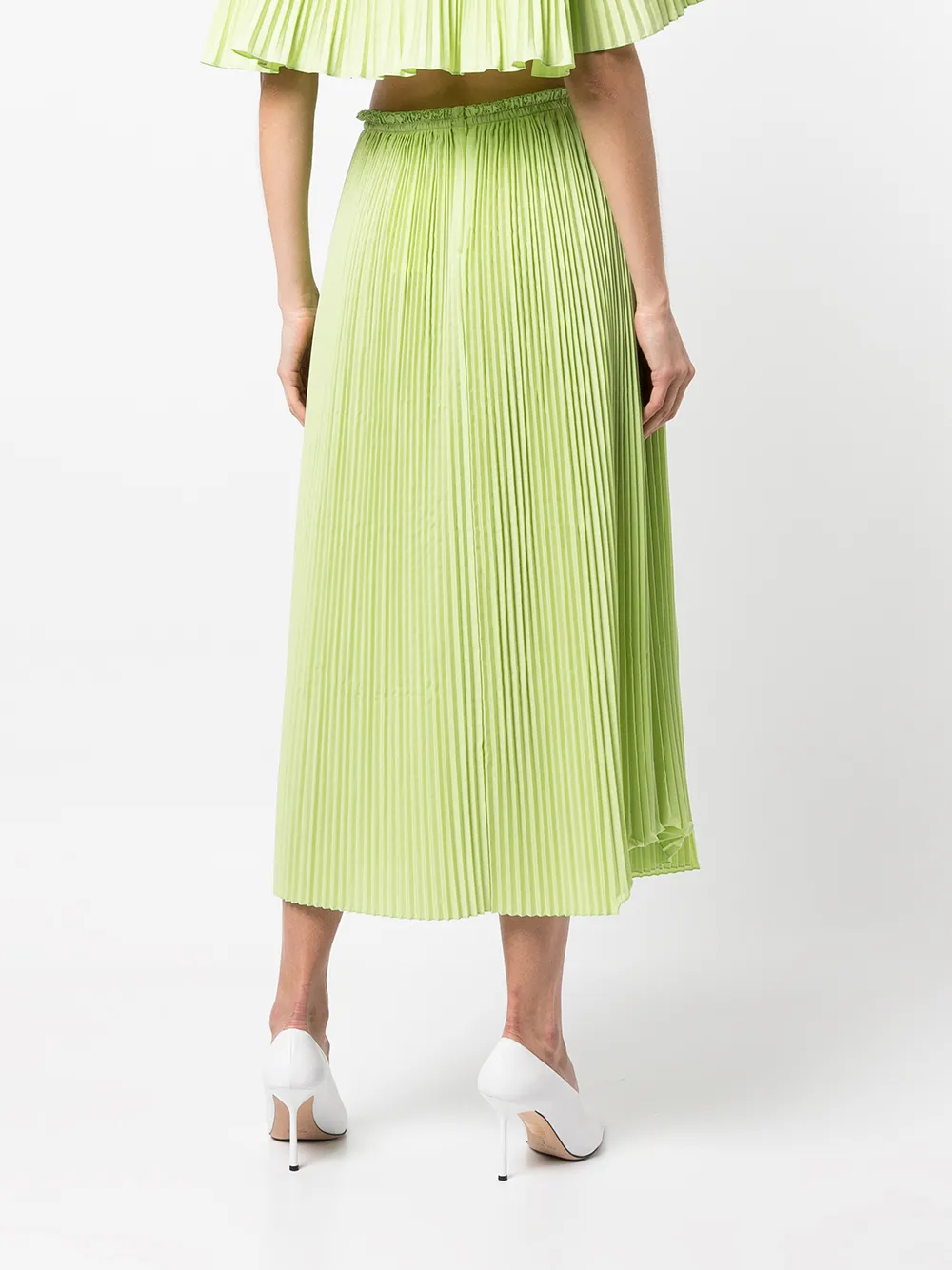 Green pleated skirt seed best sale