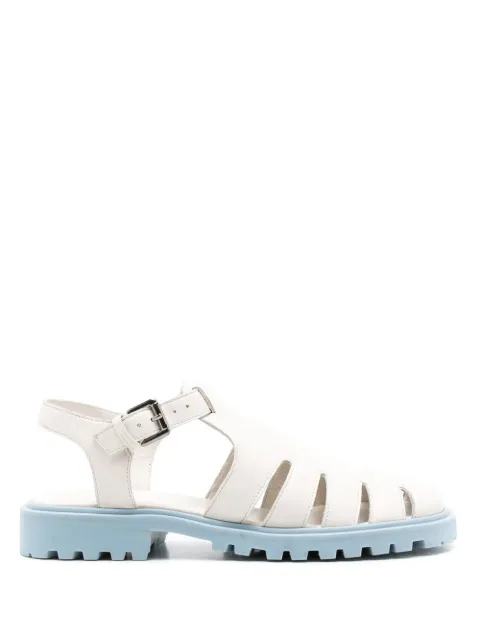 Sarah Chofakian cut-out detailed leather sandals