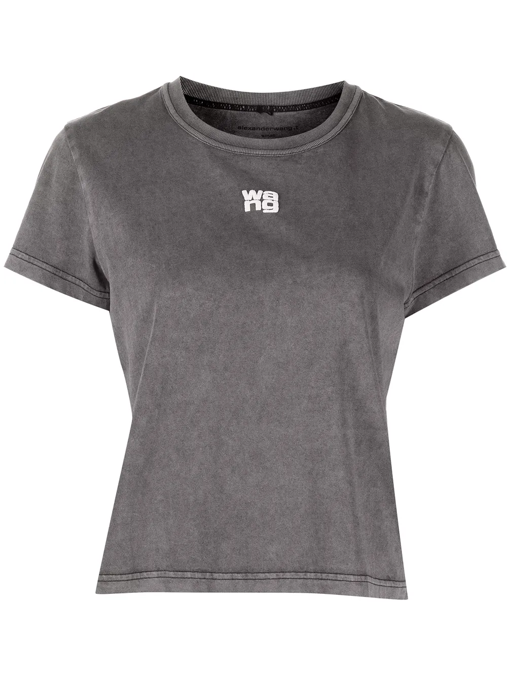 

Alexander Wang playera manga corta con logo estampado - Gris