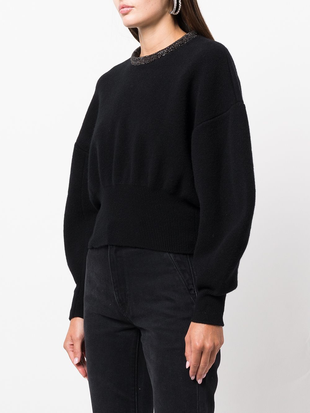 Alexander Wang PULLOVER WITH CRYSTAL TUBULAR NECKLACE - Farfetch