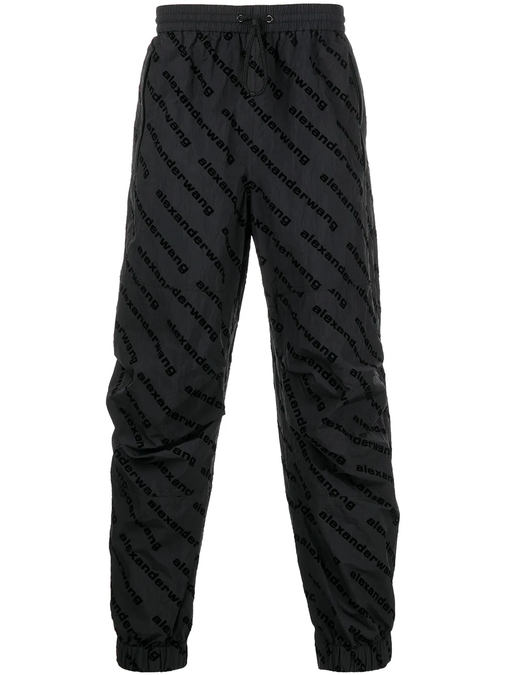 ALEXANDER WANG FLOCKED LOGO TRACK PANTS