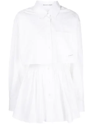 Louis Vuitton White Shirt With Plisse' Neck Embellishment