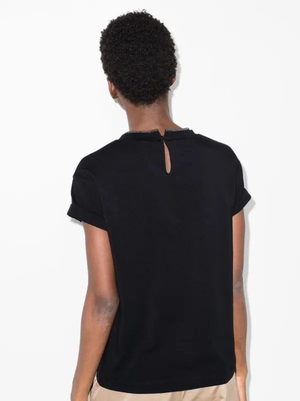 Brunello Cucinelli｜SHORT-SLEEVED ROUND NECK T-SHIRTS (M Brunello Cucinelli round-neck short-sleeve T-shirt | Black