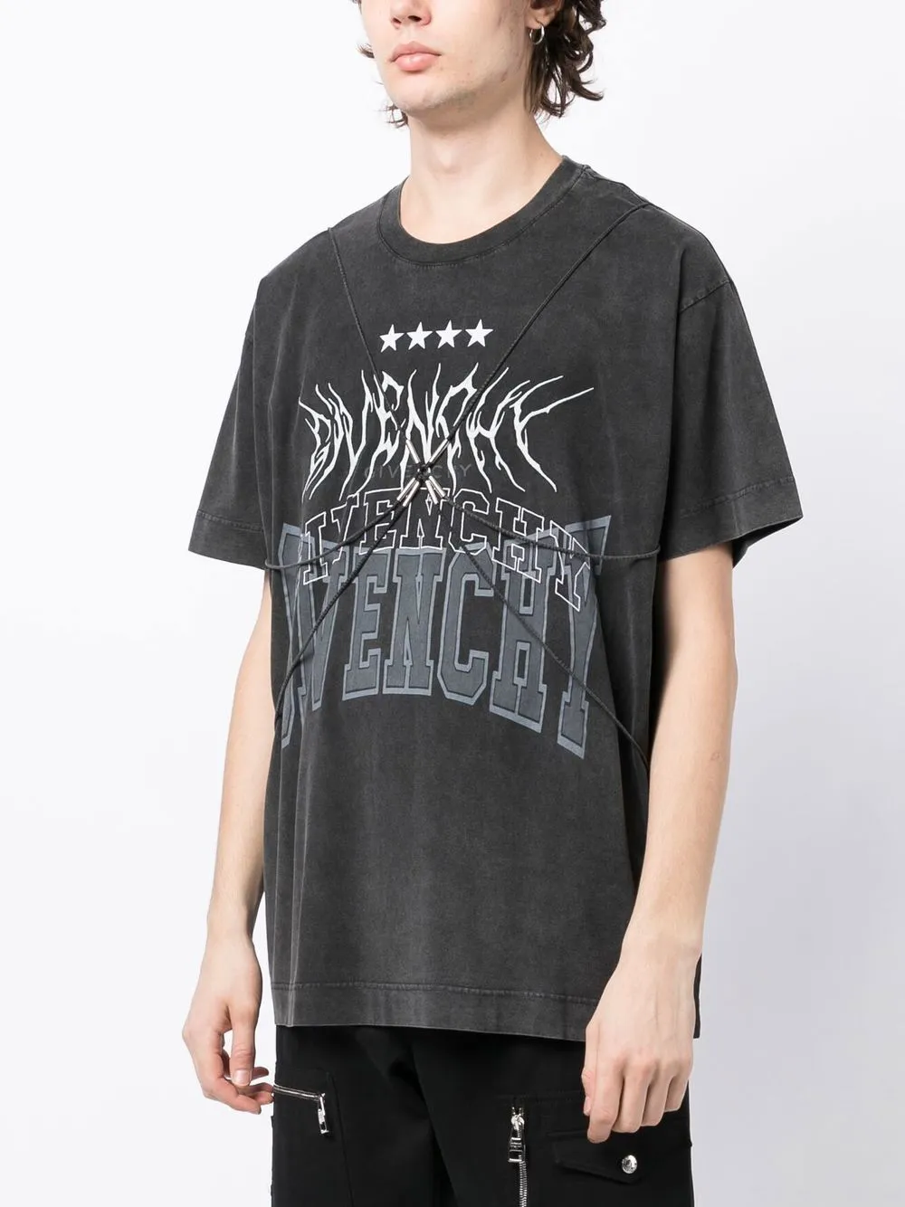 Givenchy T-shirt met logo Grijs