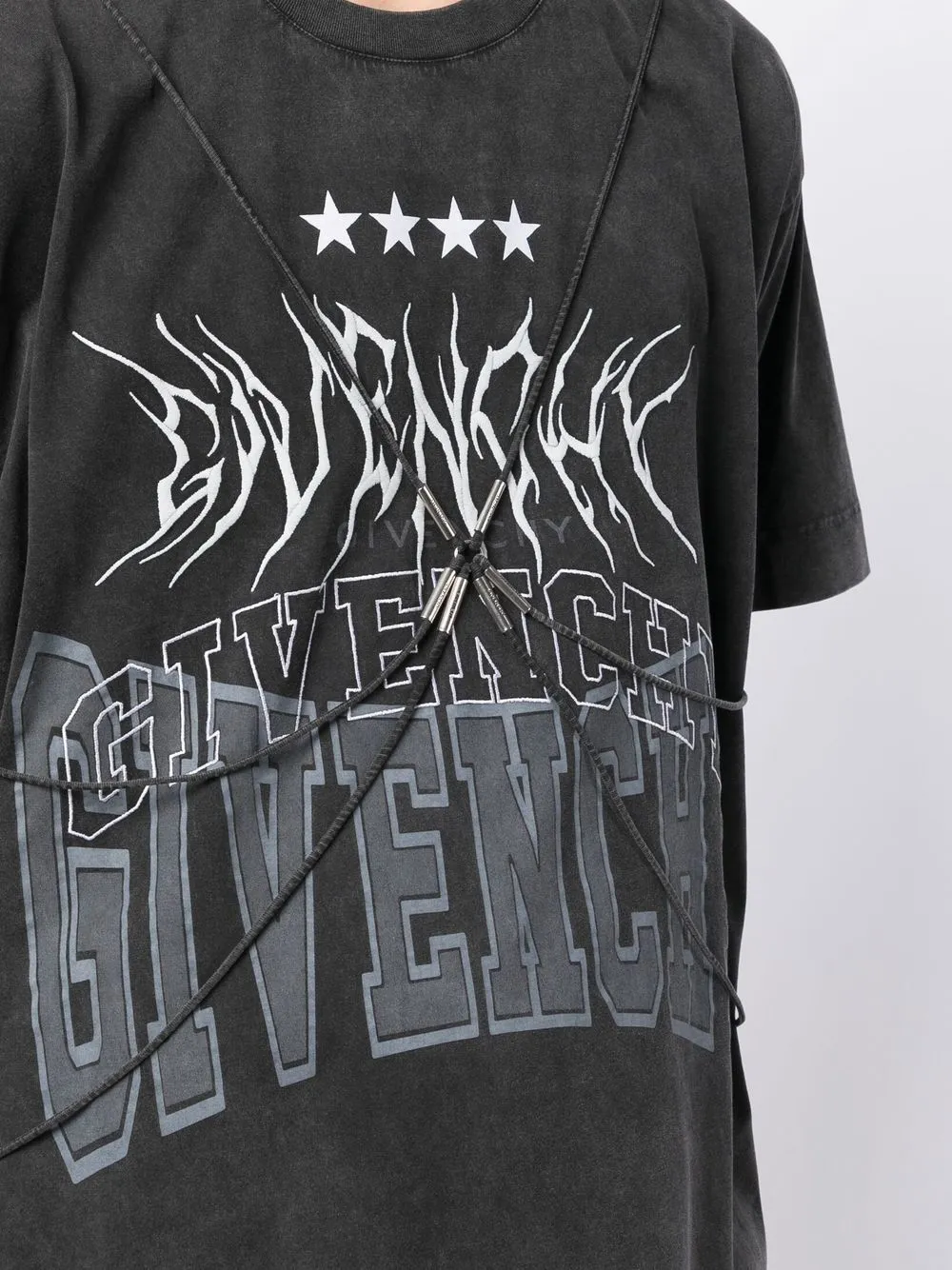 Givenchy T-shirt met logo Grijs