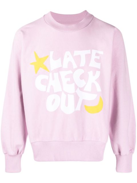 Late Checkout Sweater met logoprint