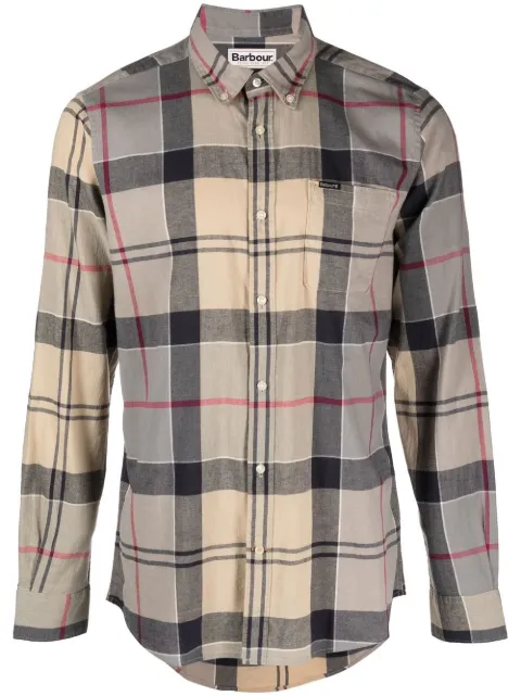 Barbour camisa manga larga con cuadros estampados