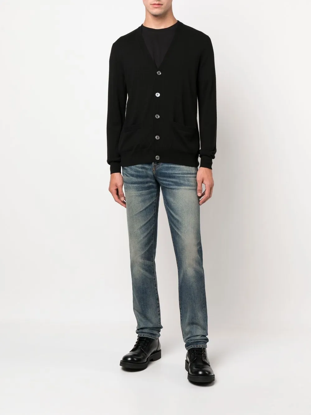 Ralph Lauren Purple Label Fijngebreid vest - Zwart