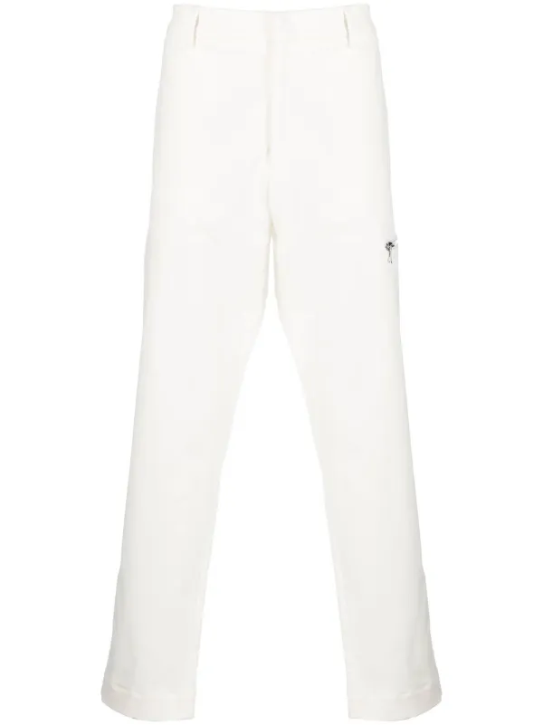 Moncler high-rise straight-leg Trousers | White | FARFETCH JO