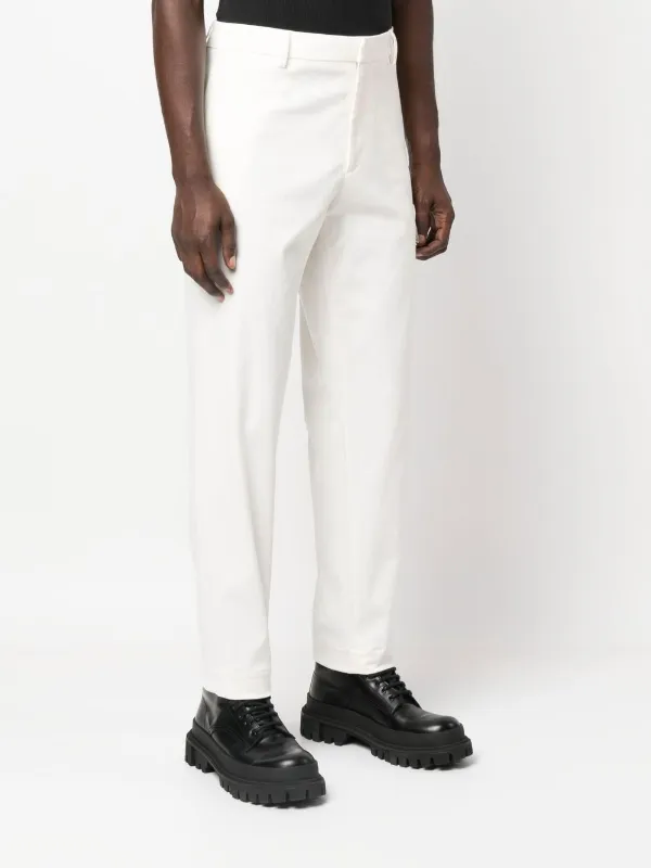Moncler high-rise straight-leg Trousers | White | FARFETCH JO