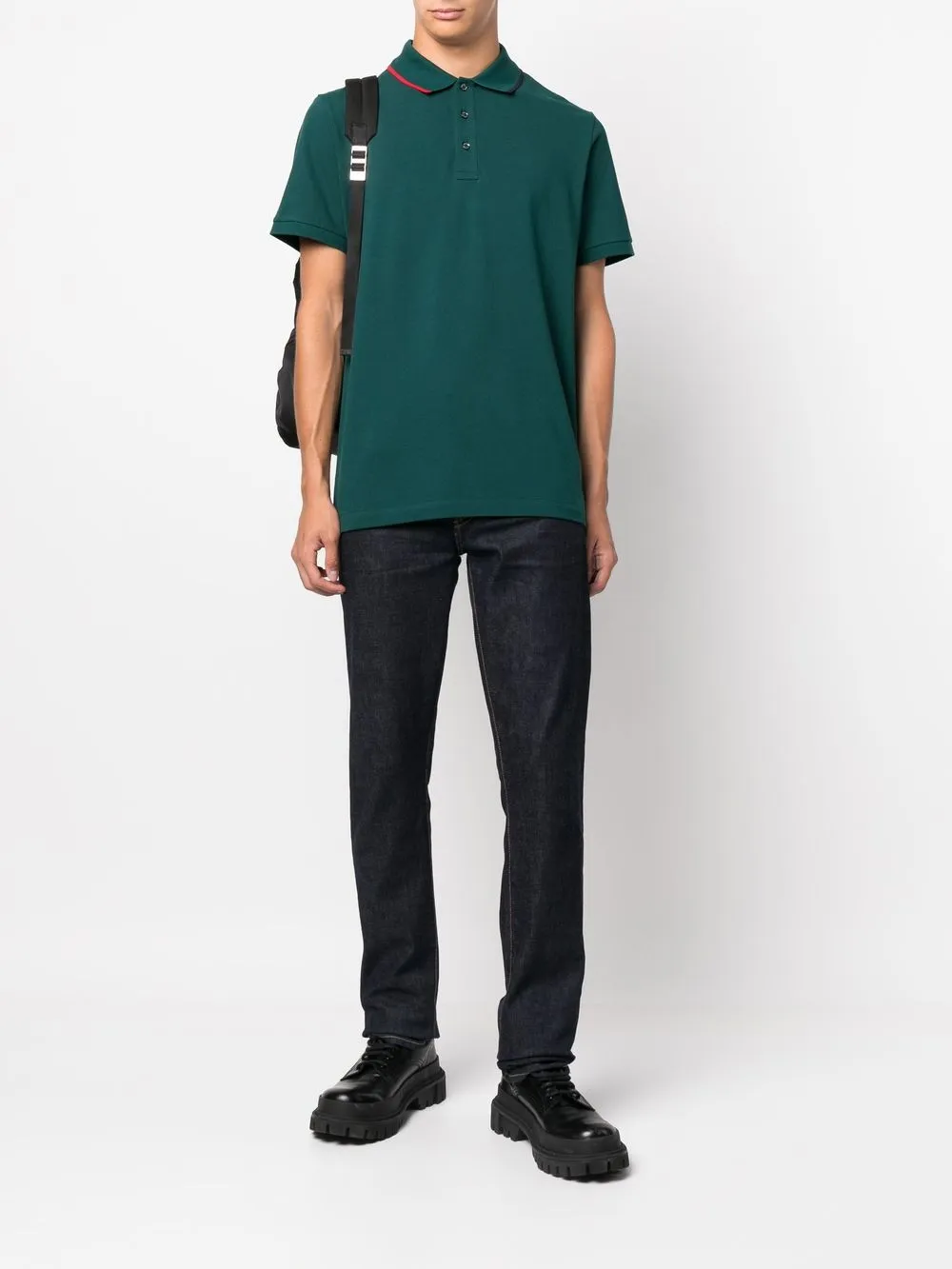 Moncler Poloshirt met logopatch - Groen