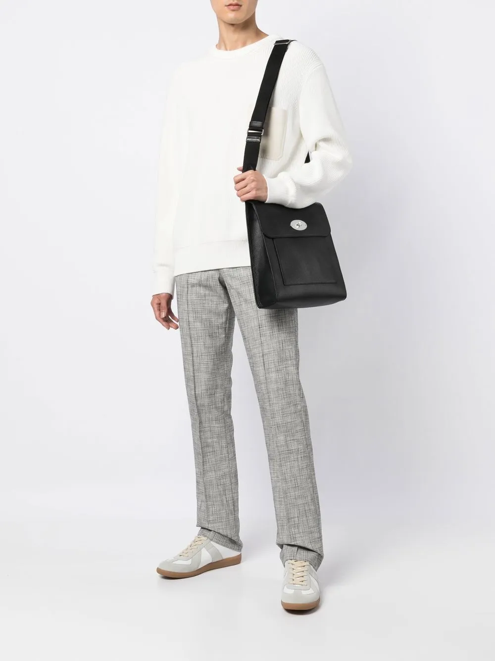 Mulberry Antony leren messengertas - Zwart