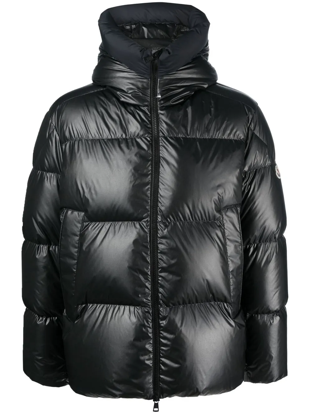 

Moncler chamarra capitonada con capucha - Negro