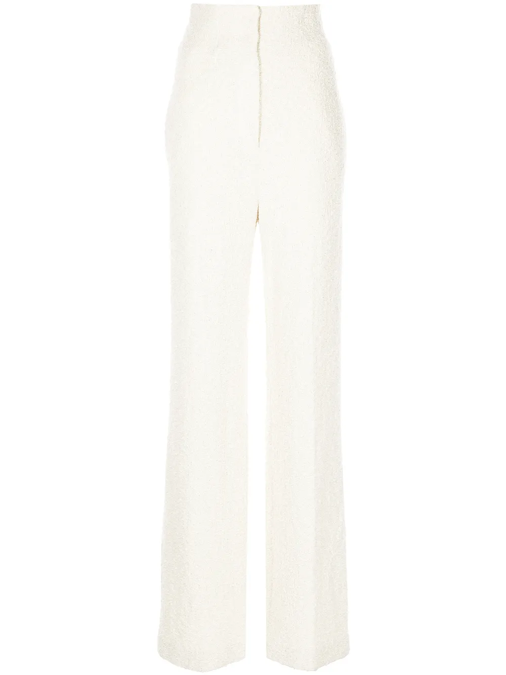 

St. John pantalones con tiro alto - Blanco