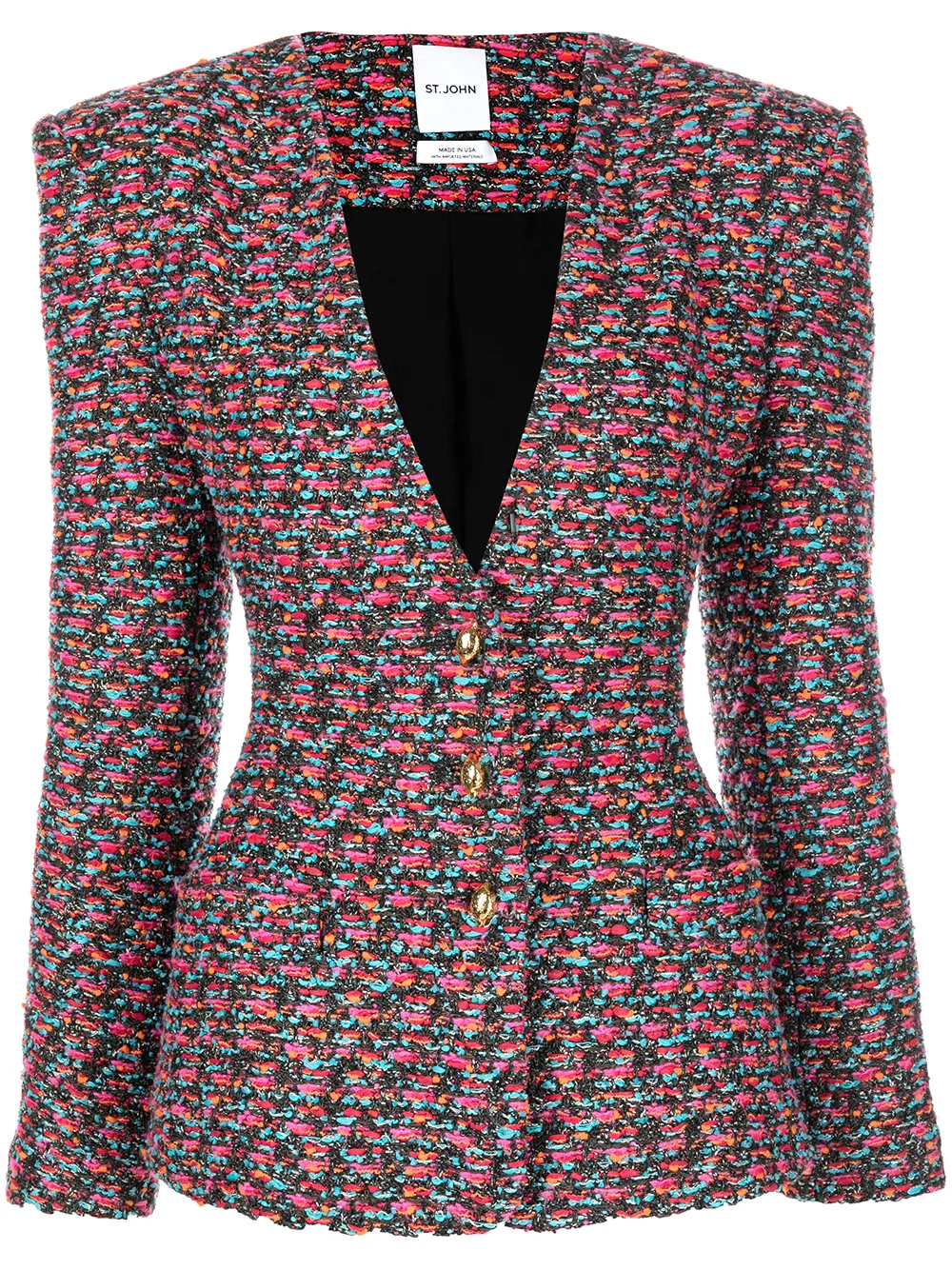 

St. John single-breasted tweed blazer - Multicolour