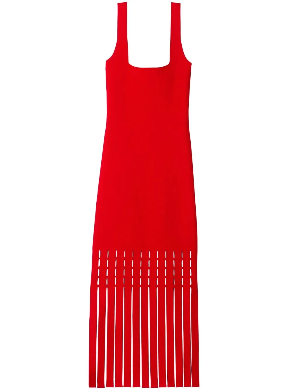 

St. John eyelet-knit maxi dress - Red