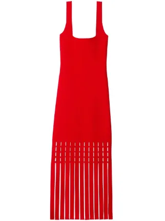 St. John eyelet-knit Maxi Dress | Red | FARFETCH