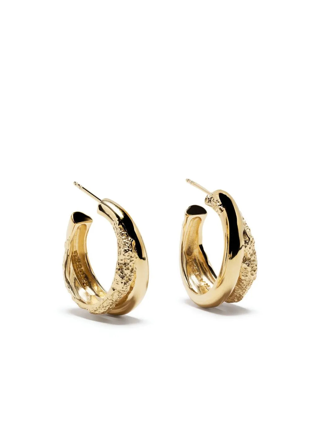 

RAGBAG STUDIO hammered hoop earrings - Gold