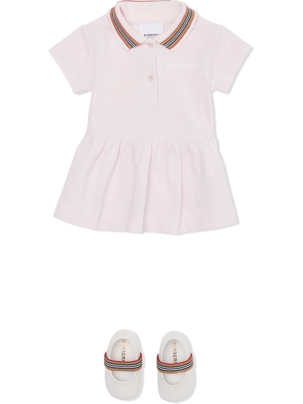 Burberry Kids Gestreepte blousejurk - Roze