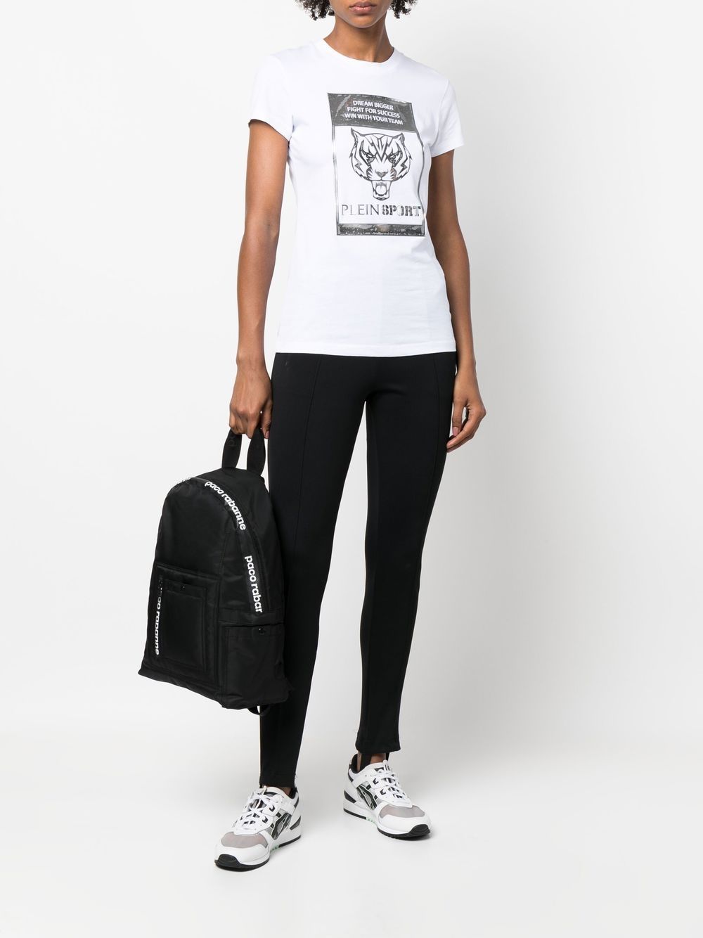 Shop Plein Sport Sexy Pure-fit Tiger T-shirt In White