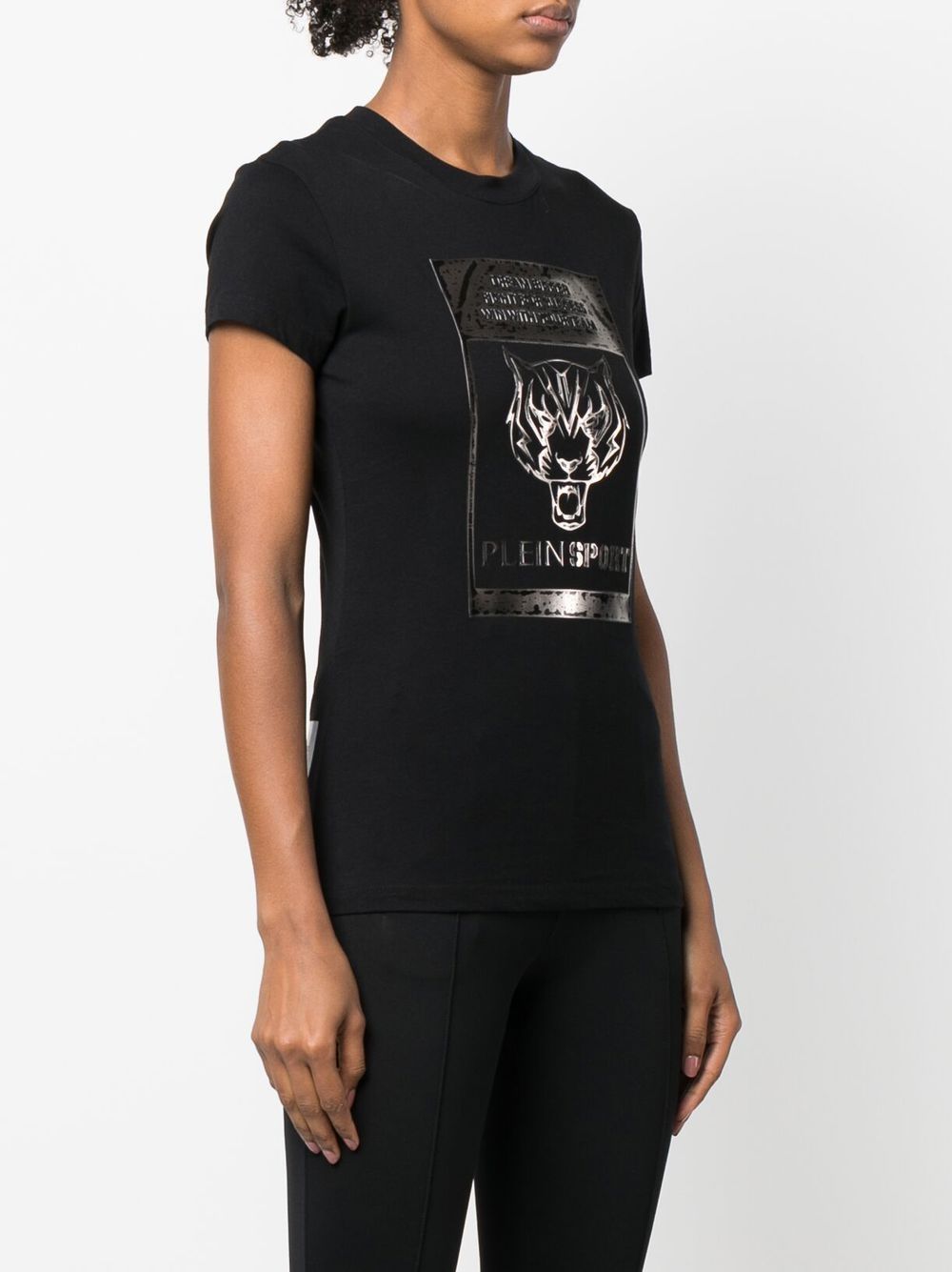 Shop Plein Sport Sexy Pure-fit Tiger T-shirt In Black