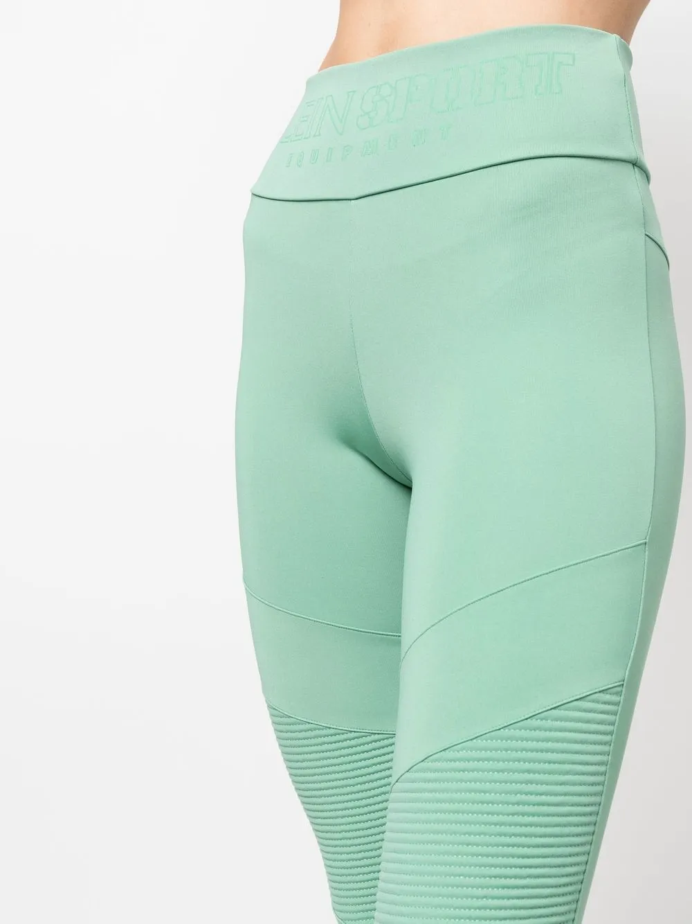Plein Sport Statement Stretch Leggings In Green