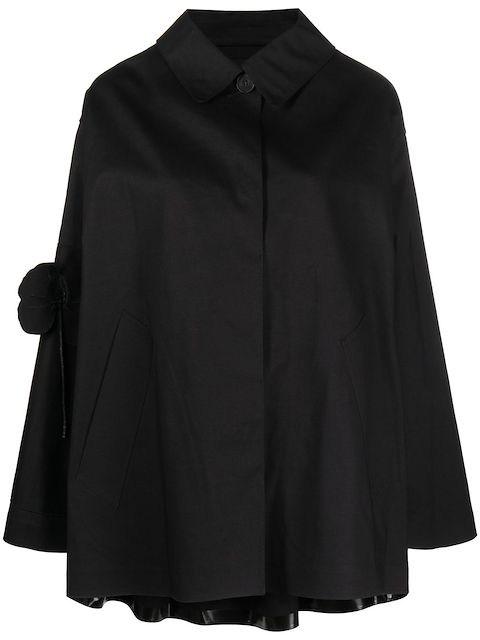 Cecilie Bahnsen x Mackintosh floral-appliqué cotton coat