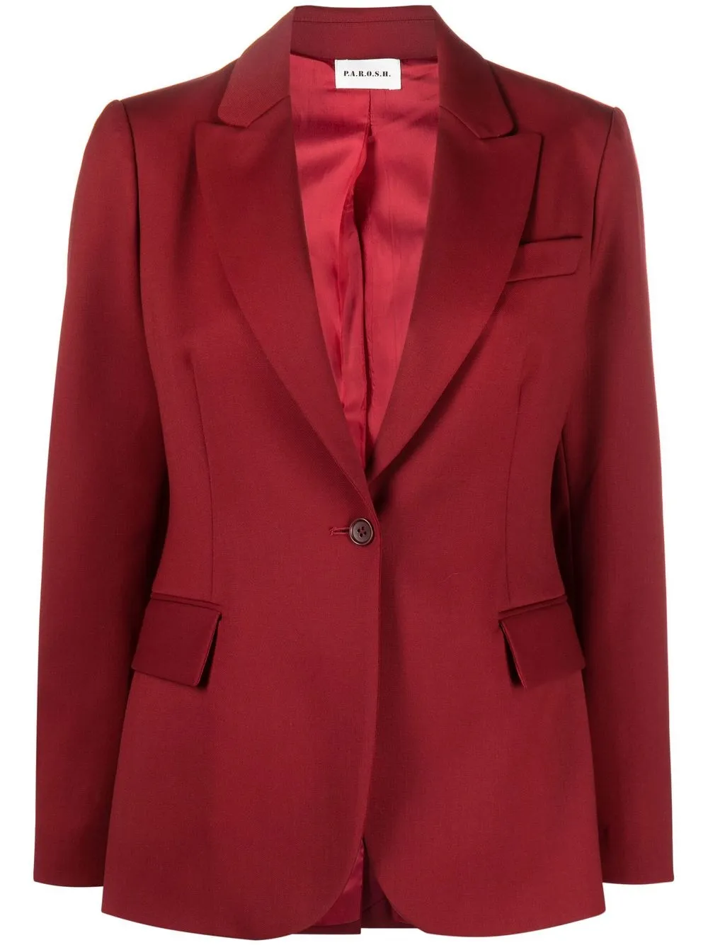 

P.A.R.O.S.H. peak-lapel single-breasted jacket - Red