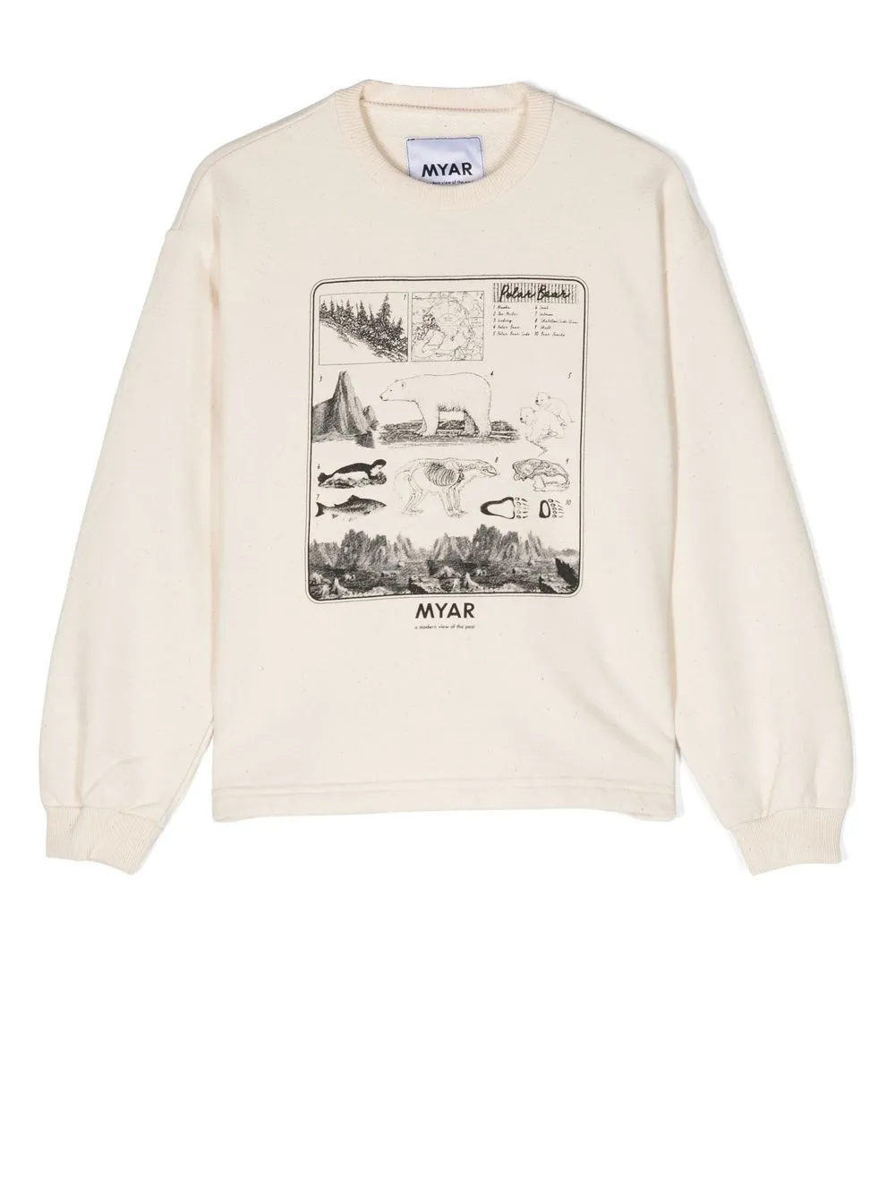 

MYAR KIDS sudadera con estampado gráfico - Blanco