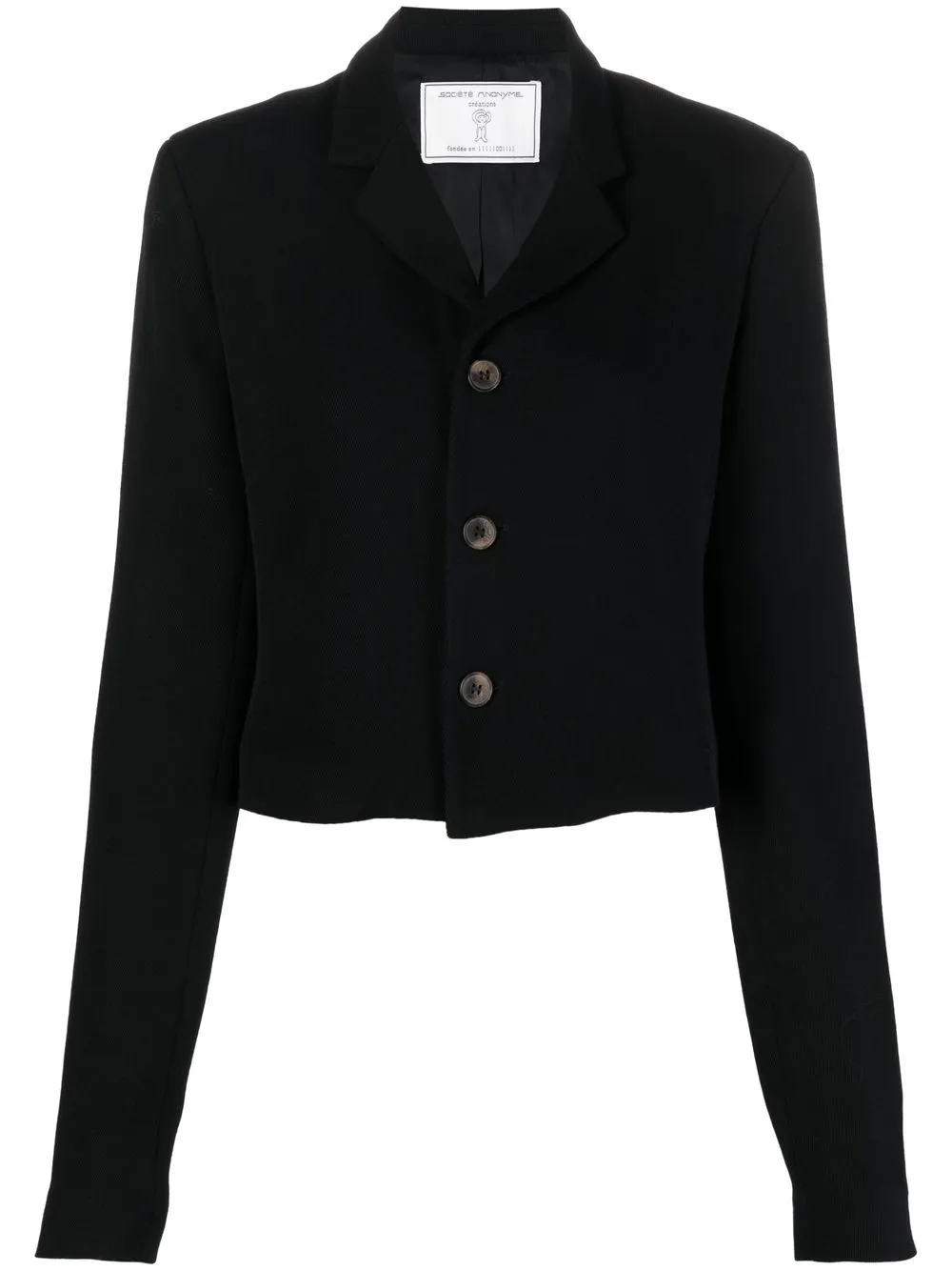 

Société Anonyme collared wool jacket - Black