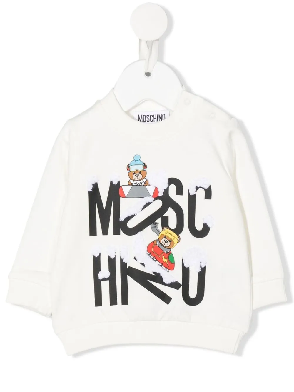 

Moschino Kids sudadera con logo estampado - Blanco