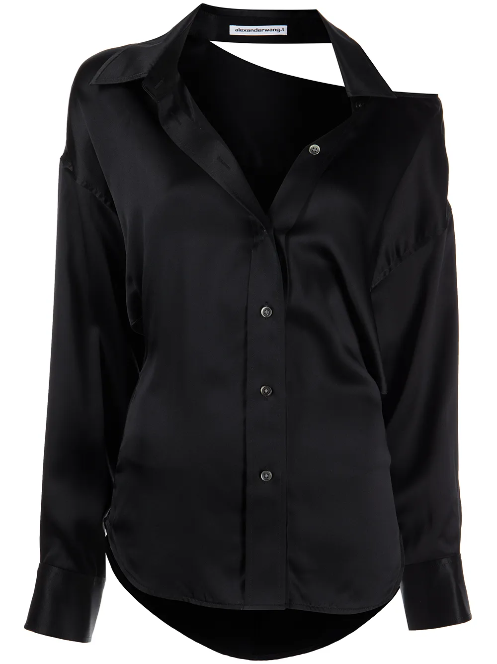 

Alexander Wang cutout-detail silk charmeuse shirt - Black