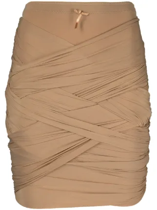 Brown 2024 ruched skirt