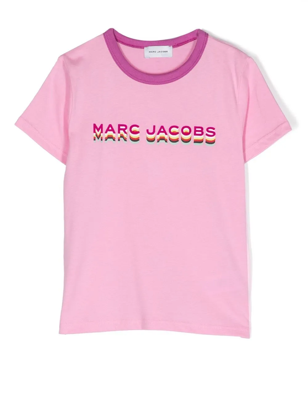 

Marc Jacobs Kids playera con logo estampado - Rosado