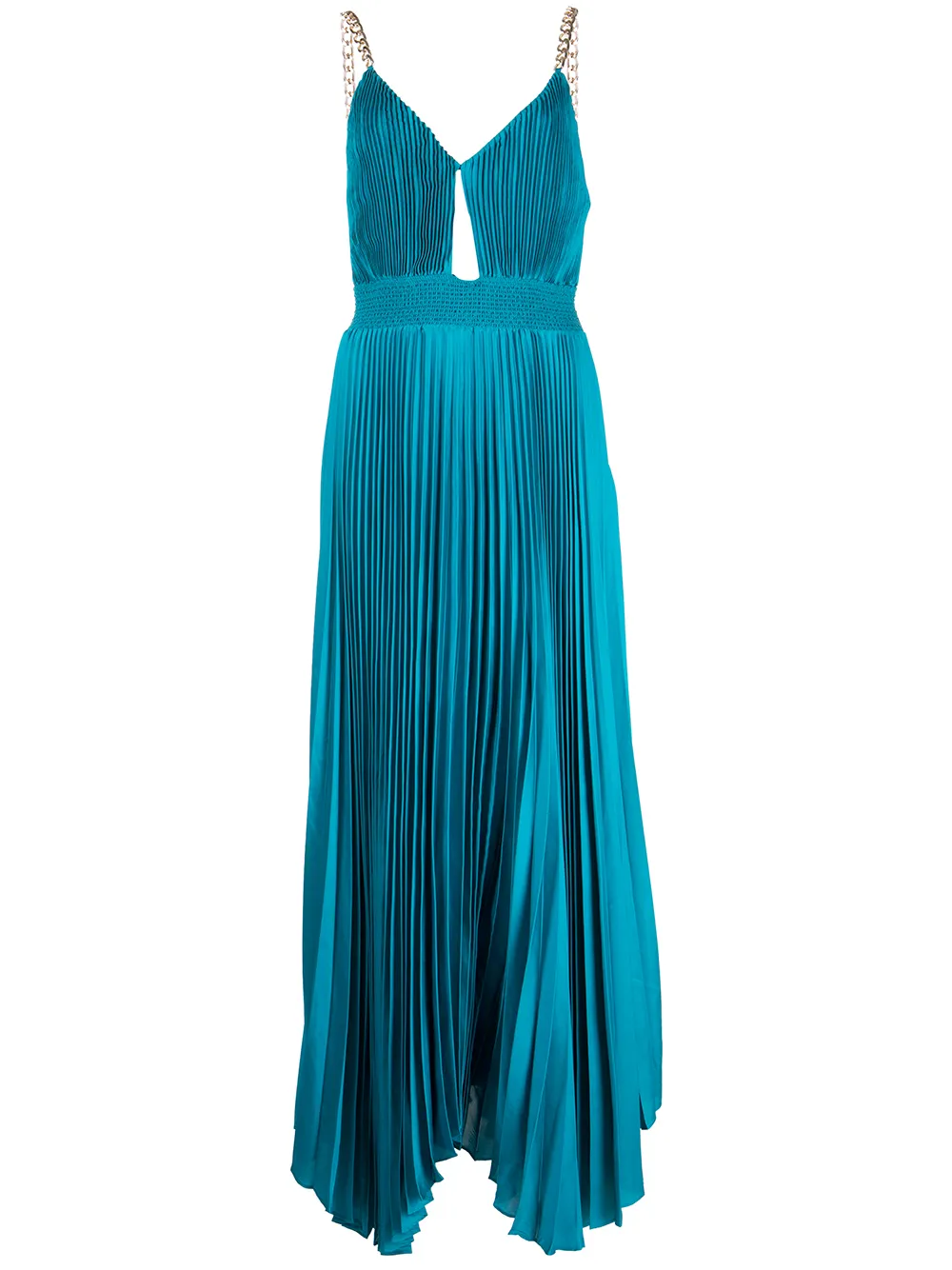 

Alice+Olivia vestido largo Gloria plisado - Azul