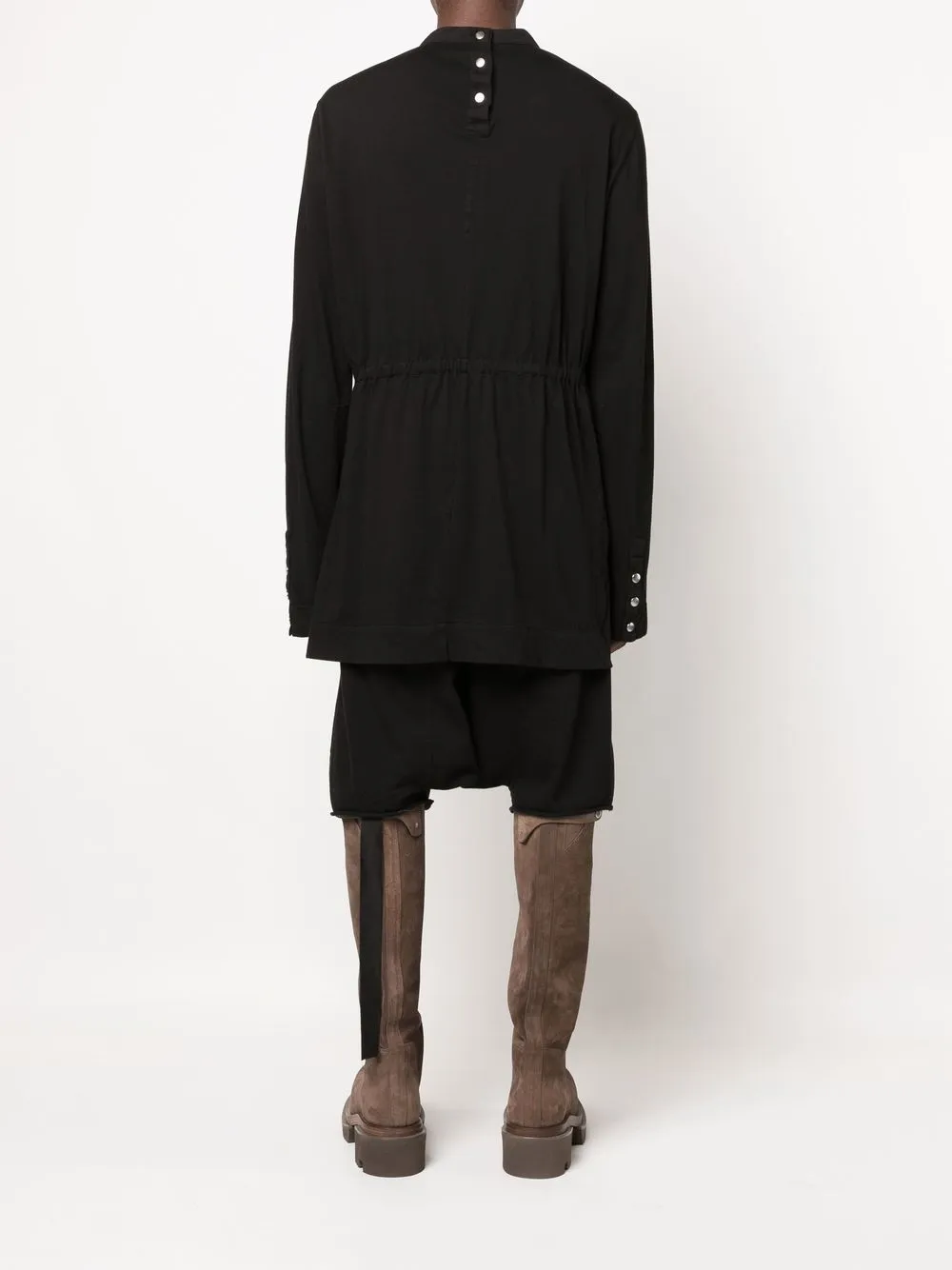 Rick Owens Drkshdw Black Graphic Print Long Sleeve T-shirt In Black