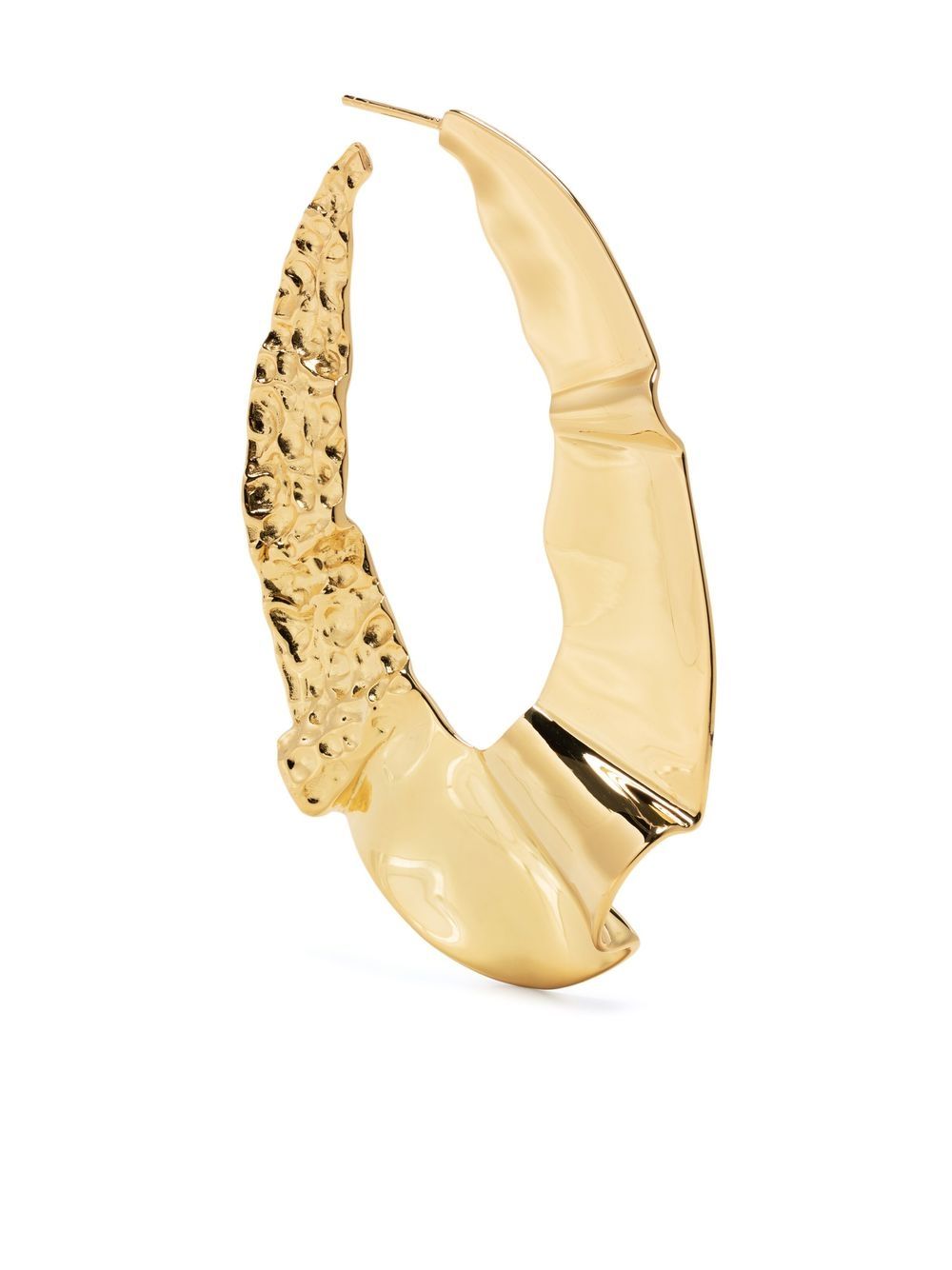 

RAGBAG STUDIO sculpted oval hoop earring - Gold