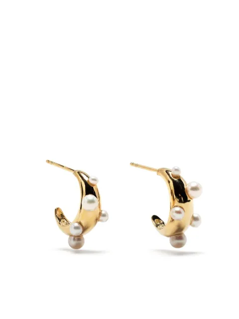 RAGBAG STUDIO pearl-embellished hoop earrings