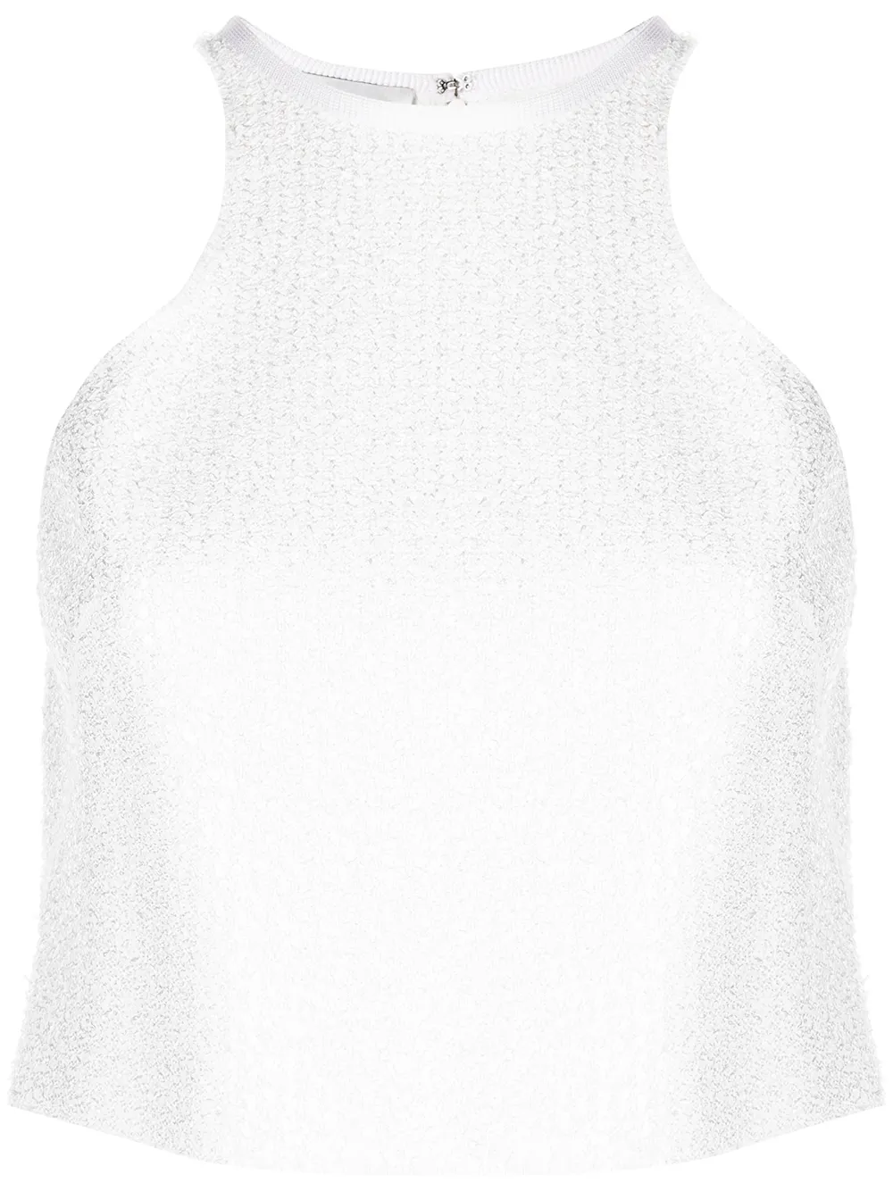 

St. John sequin-embellished cropped top - White