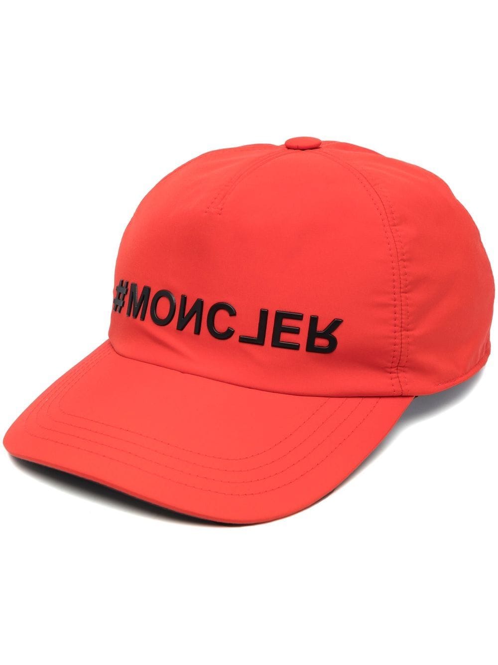 Moncler Logo-embroidered Baseball Cap In Red
