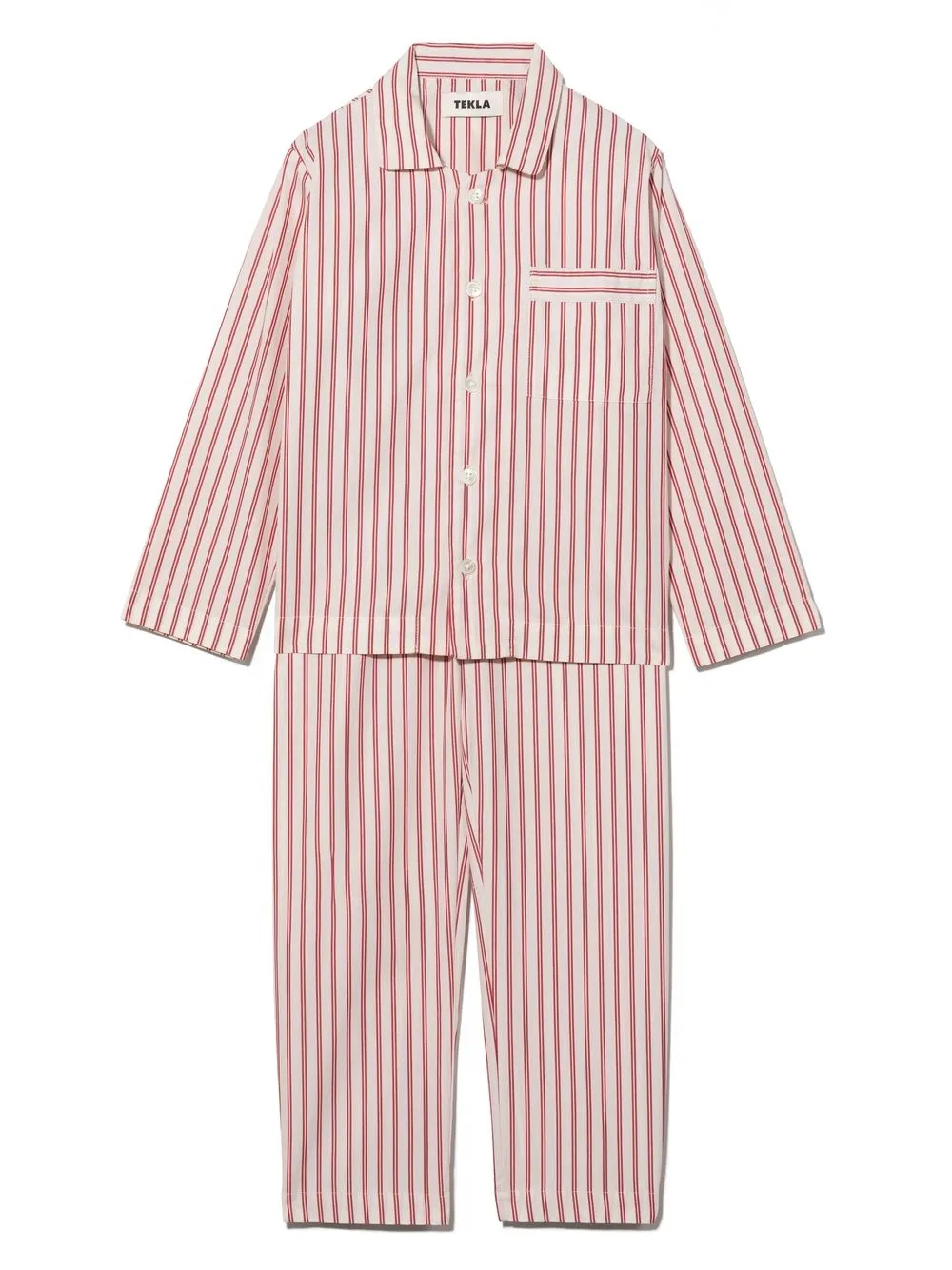 Tekla Poplin Striped Pajama Top