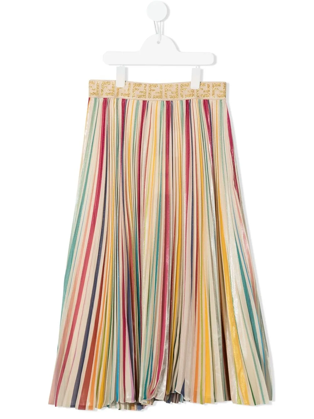 Fendi Kids Rok met logoband Veelkleurig