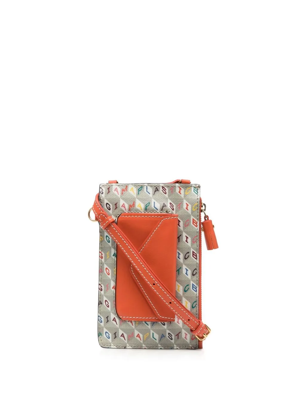 

Anya Hindmarch bolsa para celular con logo estampado - Naranja