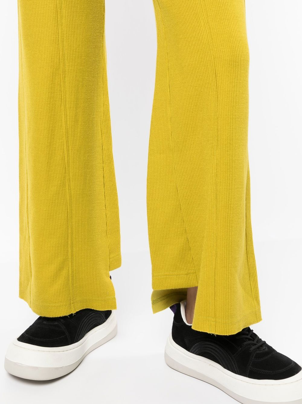 logo-patch flared trousers