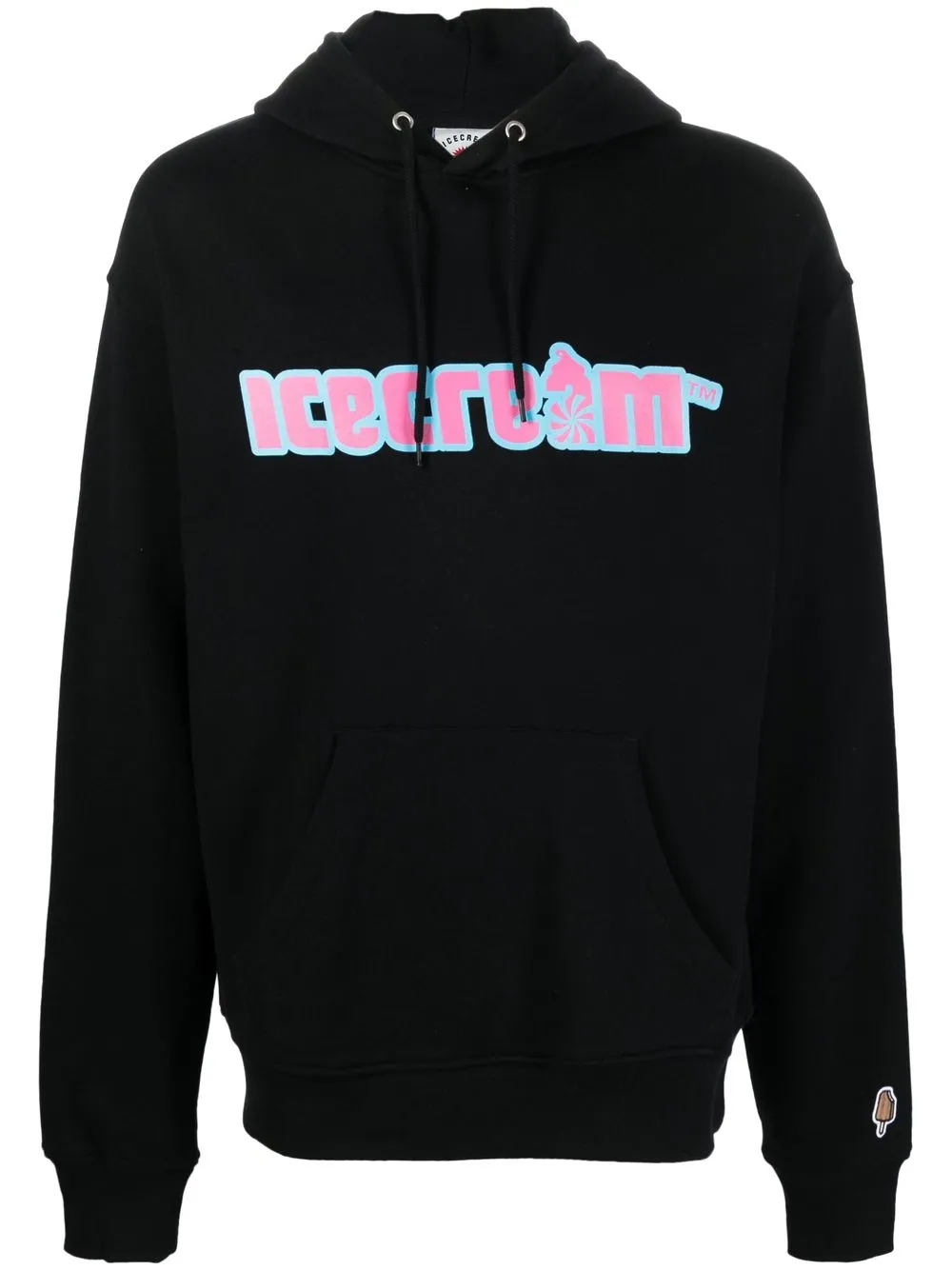 

ICECREAM logo-print long-sleeved hoodie - Black