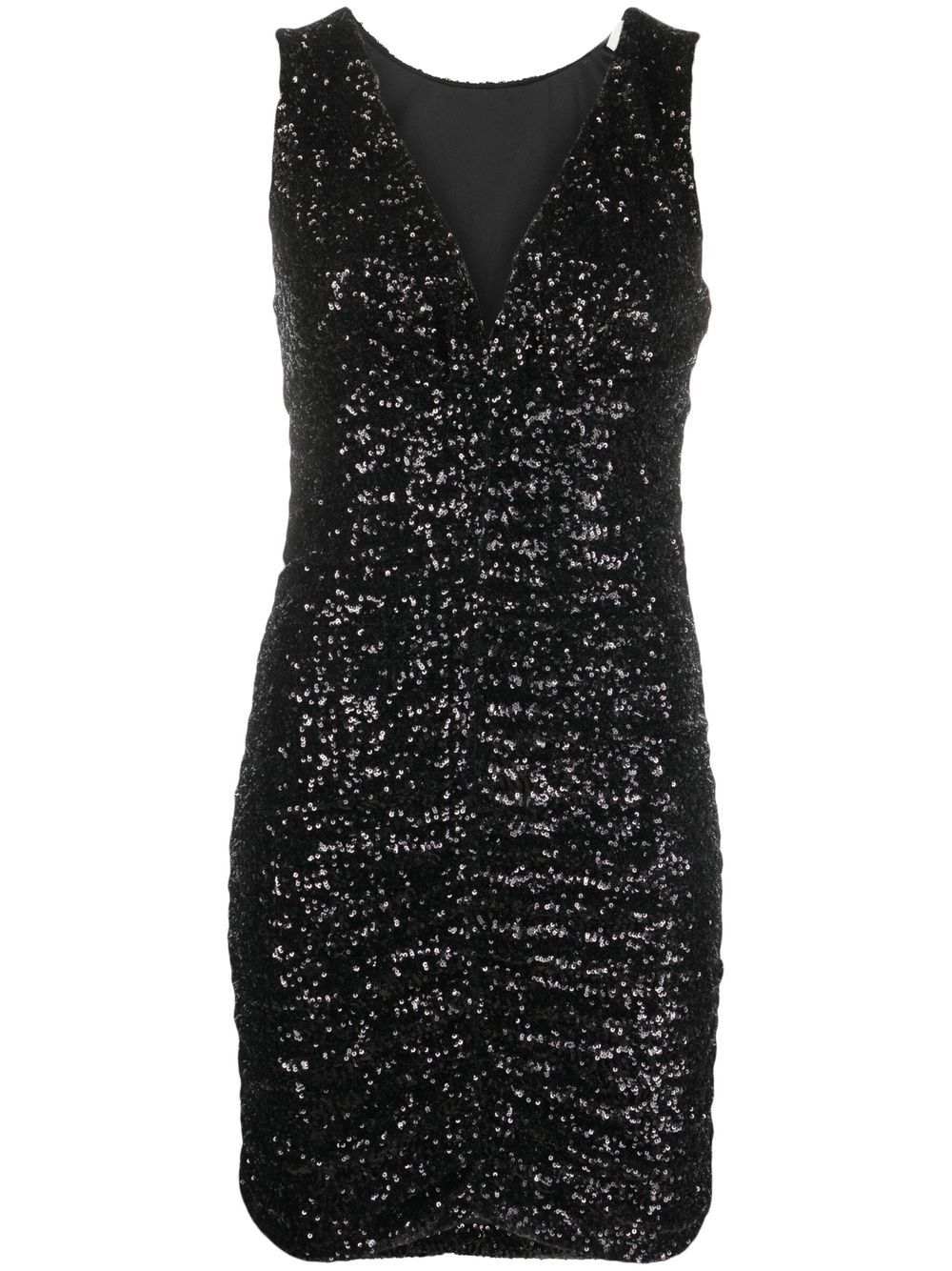 sequined mini sleeveless dress