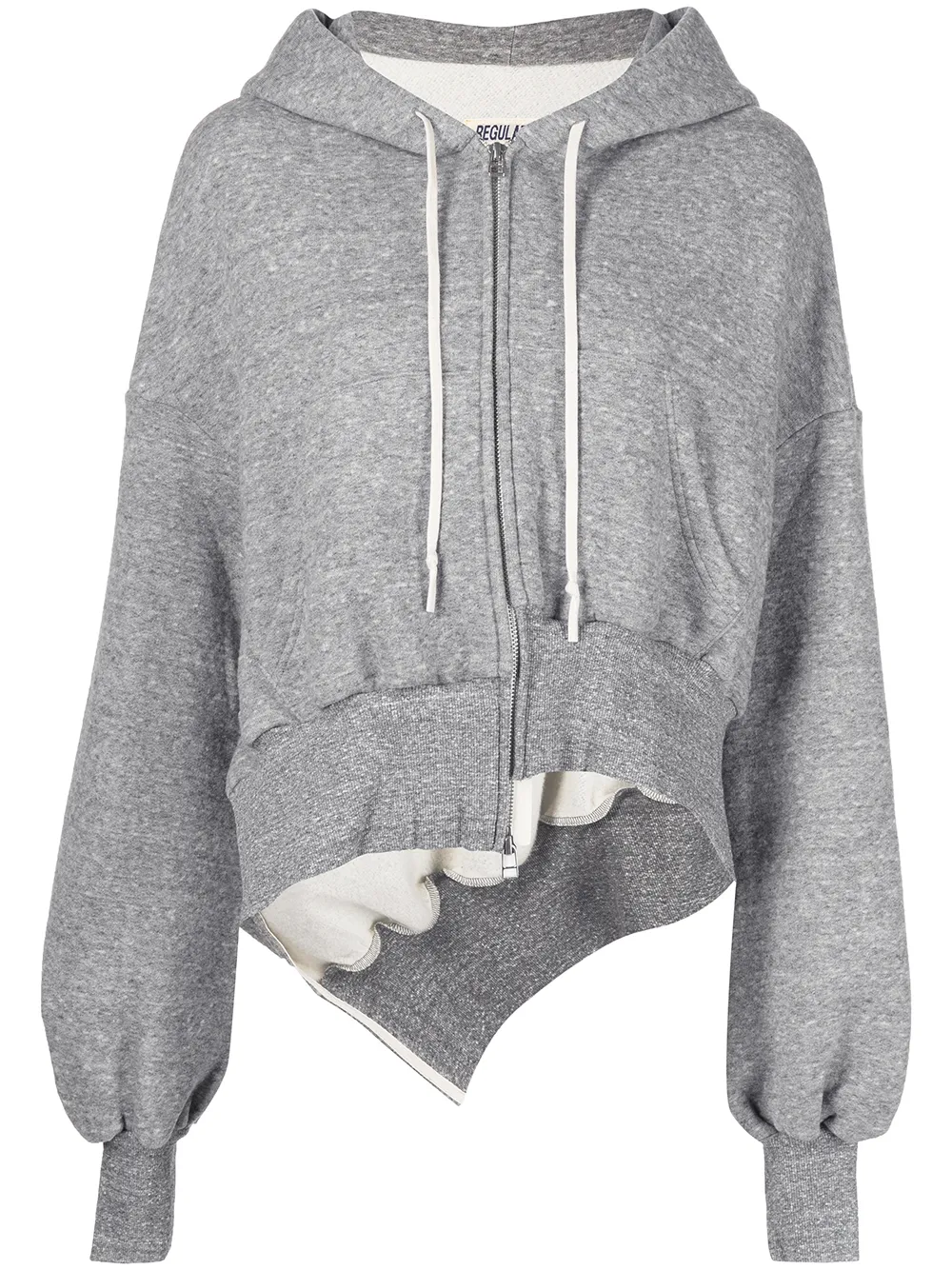 

Yohji Yamamoto asymmetric zip-up hoodie - Grey