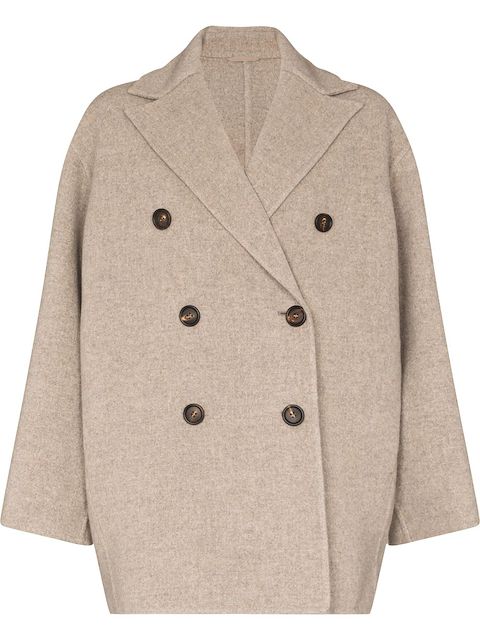 Brunello Cucinelli notched-lapel double-breasted coat